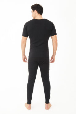 Alternative view of Siyah Erkek Kısa Kol Yün Fanila