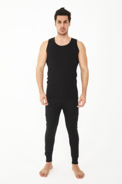 Siyah Erkek Yün Atlet