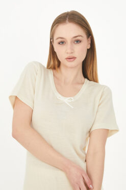 Kadın Kısa Kol Yün Fanila