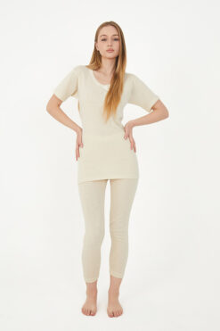 Kısa Kol Yün Fanila Takım