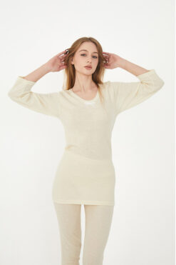 Kadın Uzun Kol Yün Fanila